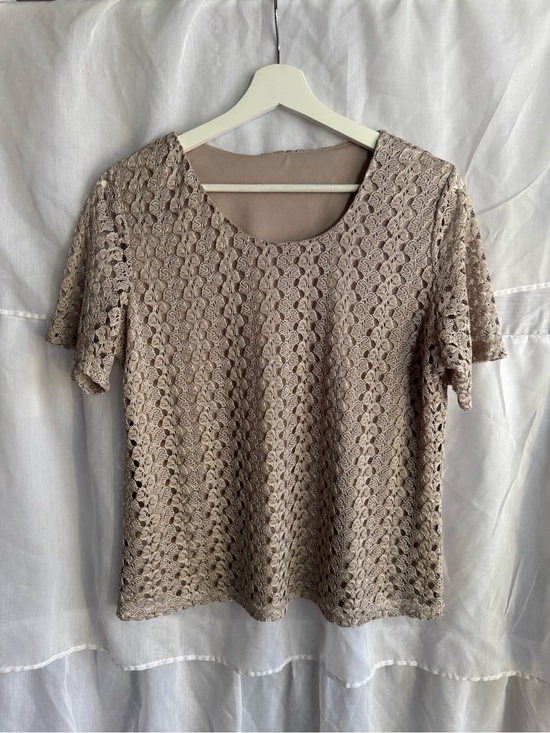 Allison Daley Tops - Alison Daley Lace Overlay Blouse